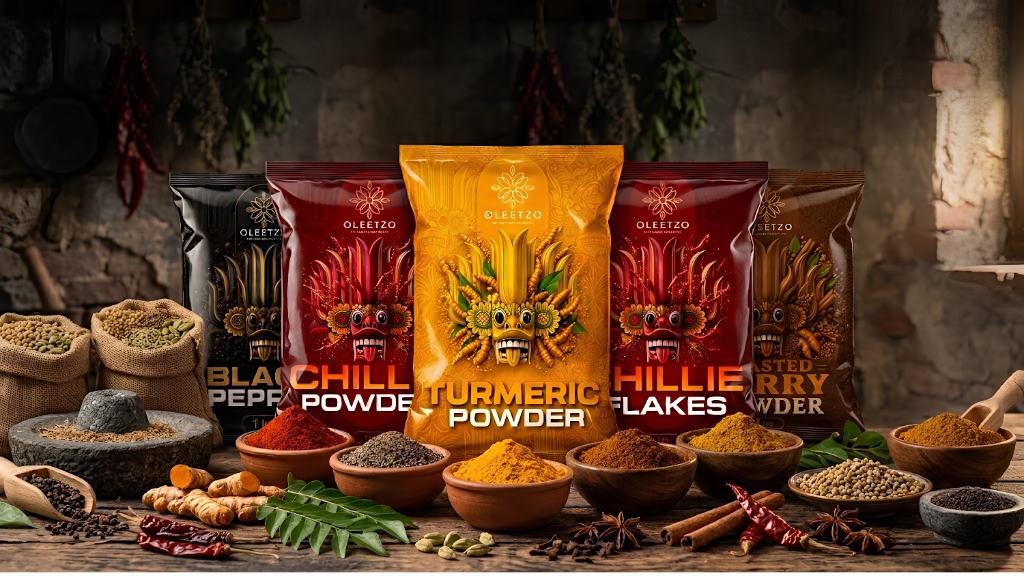 Oleetzo Full Spice Collection Master Showcase in Traditional Kitchen Setting